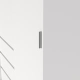Wooden Sliding Wardrobe With 2 Doors And 3 Drawers - Naia