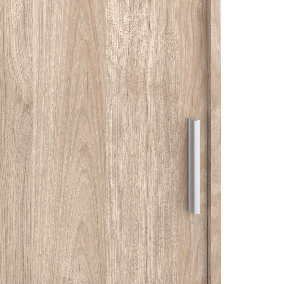 Wooden Sliding Wardrobe With 2 Doors And 3 Drawers - Naia