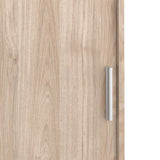 Wooden Sliding Wardrobe With 2 Doors And 3 Drawers - Naia