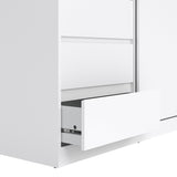 Wooden Sliding Wardrobe With 2 Doors And 3 Drawers - Naia