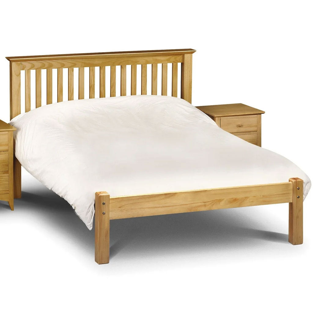 Wooden Small Double Bed Low Foot End - Barcelona