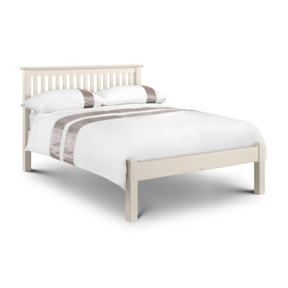 Wooden Small Double Bed Low Foot End - Barcelona