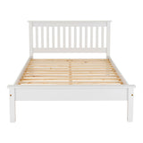 Wooden Small Double Bed Low Foot End - Monaco