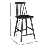 Wooden Spindle Back Bar Stool - Alassio