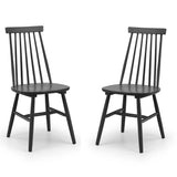 Wooden Spindle Back Dining Chairs in Set Of 2 - Alassio