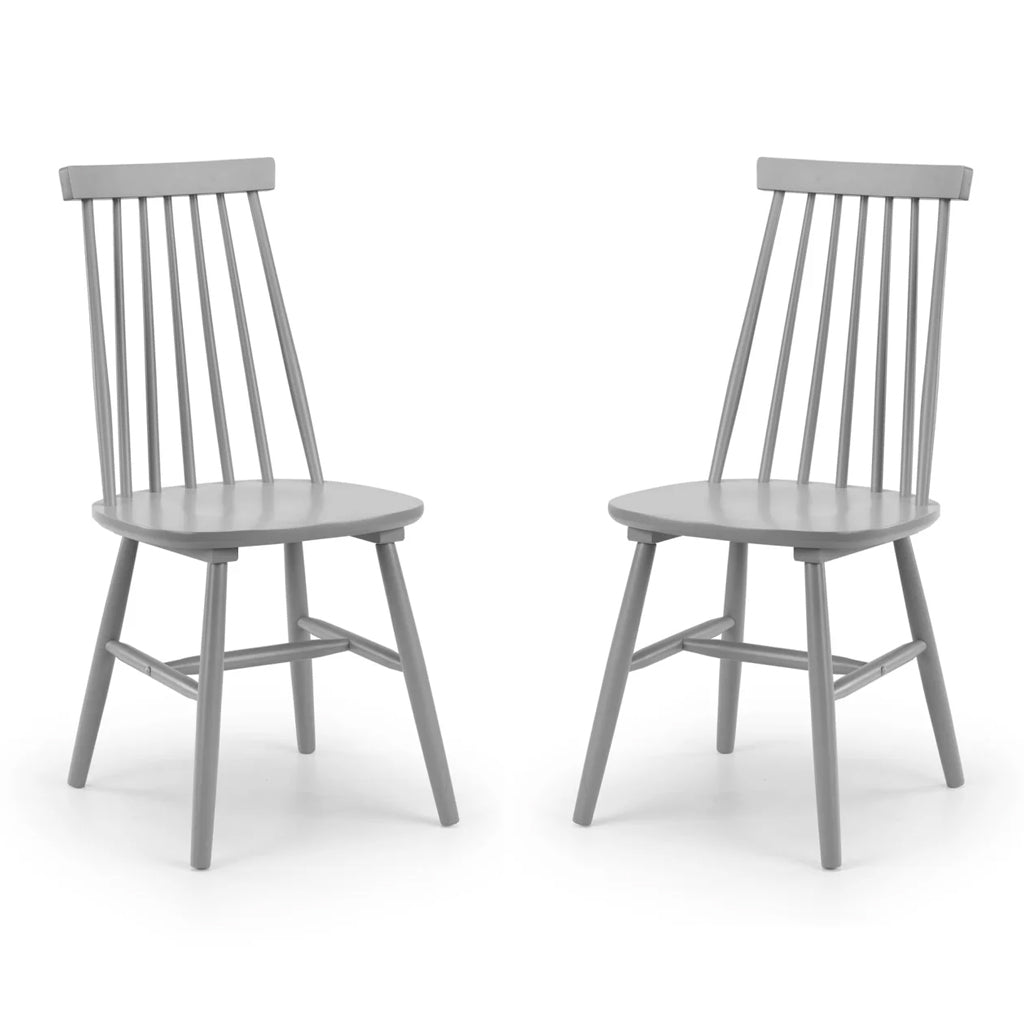 Wooden Spindle Back Dining Chairs in Set Of 2 - Alassio