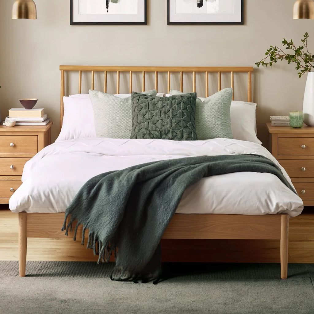 Wooden Spindle Double Bed - Belton