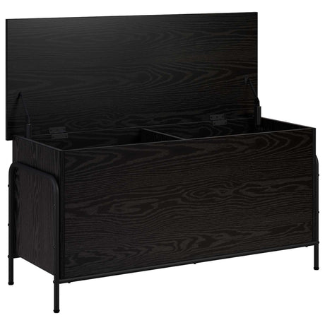 Wooden Storage Box 100cm Wide With Steel Frame - Vantage Home