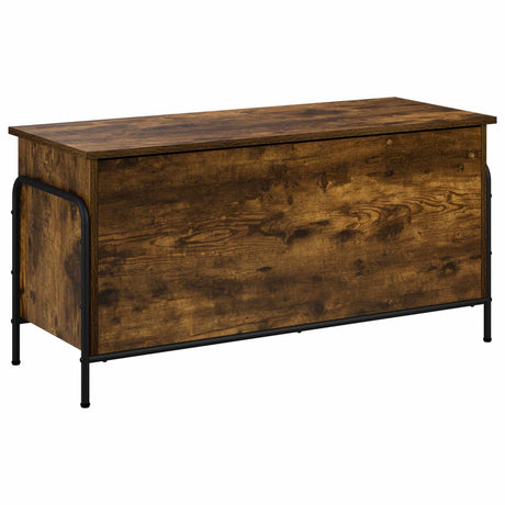Wooden Storage Box 100cm Wide With Steel Frame - Vantage Home