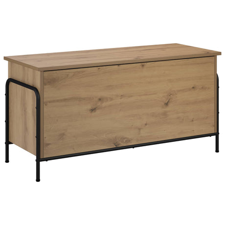 Wooden Storage Box 100cm Wide With Steel Frame - Vantage Home