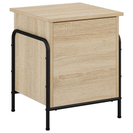 Wooden Storage Box 40.5cm Wide With Steel Frame - Vantage Home