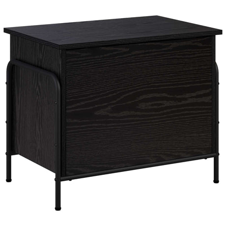 Wooden Storage Box 60cm Wide With Steel Frame - Vantage Home