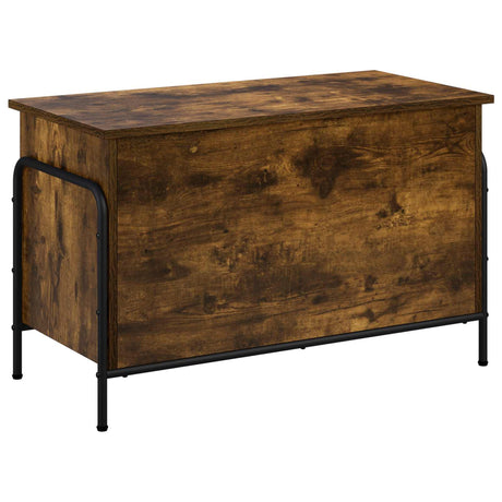Wooden Storage Box 80cm Wide With Steel Frame - Vantage Home