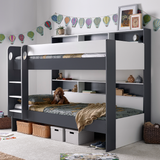 Wooden Storage Bunk Bed Single - Oliver