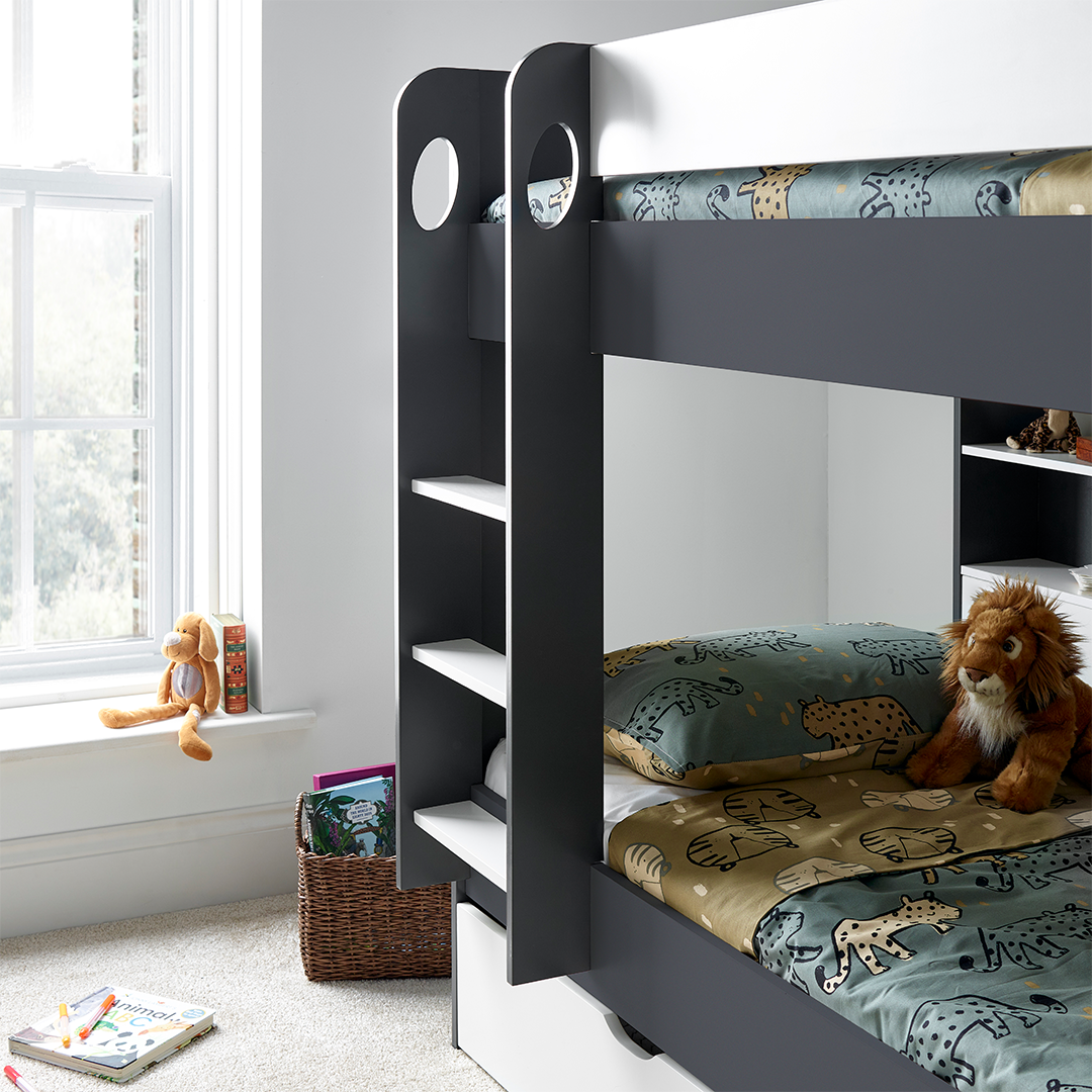 Wooden Storage Bunk Bed Single - Oliver