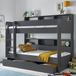 Wooden Storage Bunk Bed Single With Pull-Out Storage Drawer - Oliver