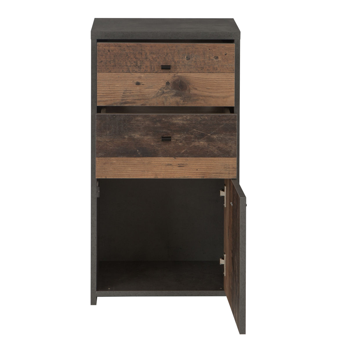 Wooden Storage Cabinet With 1 Door And 2 Drawers - Best Chest