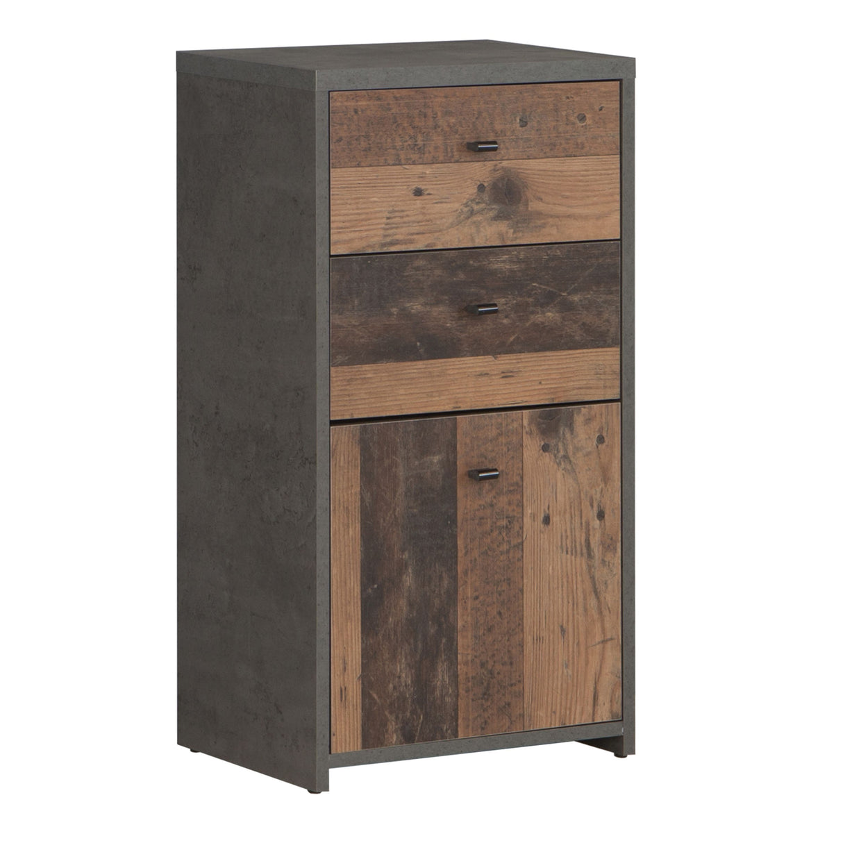 Wooden Storage Cabinet With 1 Door And 2 Drawers - Best Chest