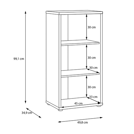 Wooden Storage Cabinet With 1 Push-to-Open Door - Alice Springs