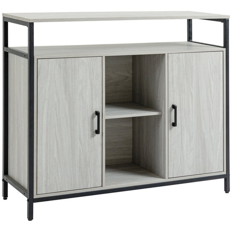 Wooden Storage Cabinet 100cm Wide With 2 Doors - Velmora