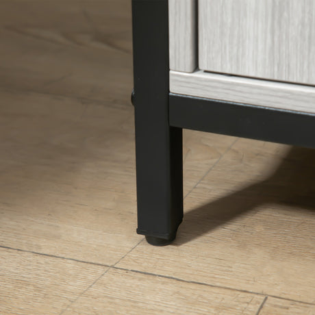 Wooden Storage Cabinet 100cm Wide With 2 Doors - Velmora