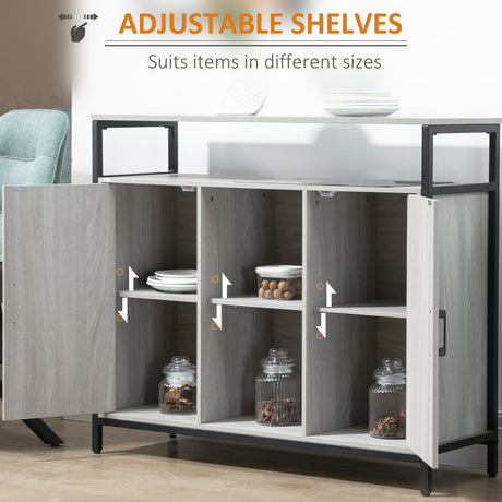 Wooden Storage Cabinet 100cm Wide With 2 Doors - Velmora