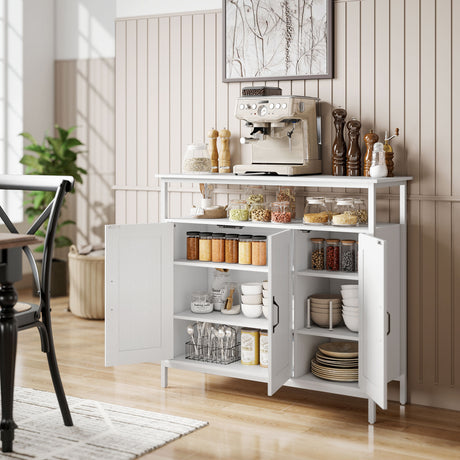Wooden Storage Cabinet 100cm Wide With 3 Doors - Velmora