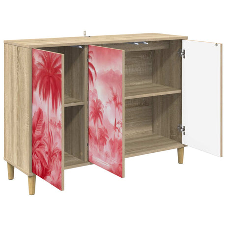 Wooden Storage Cabinet 102cm Wide With 3 Doors - Aachen