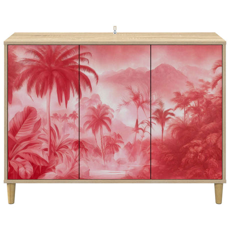 Wooden Storage Cabinet 102cm Wide With 3 Doors - Aachen