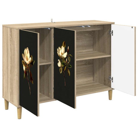 Wooden Storage Cabinet 102cm Wide With 3 Doors - Bremen