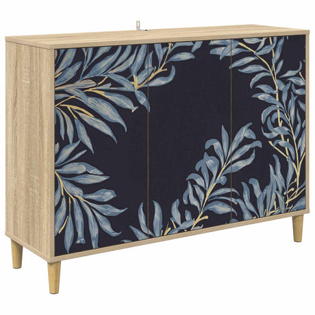 Wooden Storage Cabinet 102cm Wide With 3 Doors - Dokkum