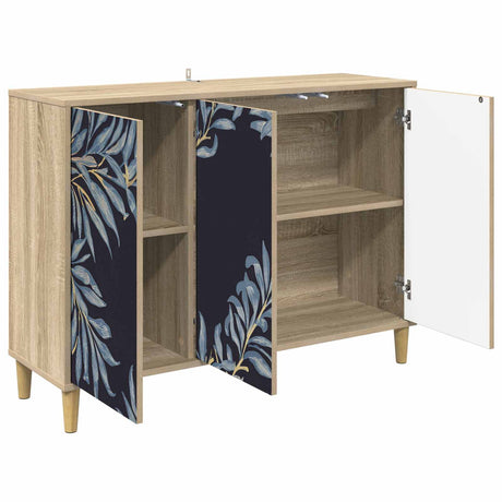 Wooden Storage Cabinet 102cm Wide With 3 Doors - Dokkum