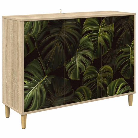 Wooden Storage Cabinet 102cm Wide With 3 Doors - Elburg
