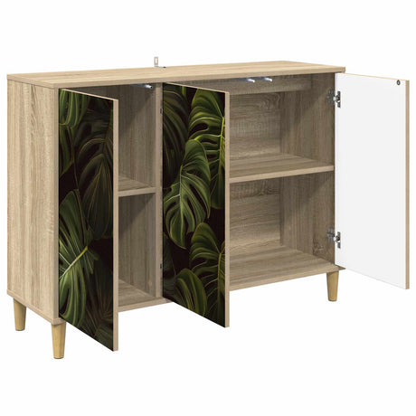 Wooden Storage Cabinet 102cm Wide With 3 Doors - Elburg