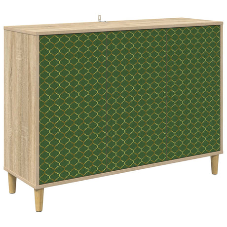Wooden Storage Cabinet 102cm Wide With 3 Doors - Geleen