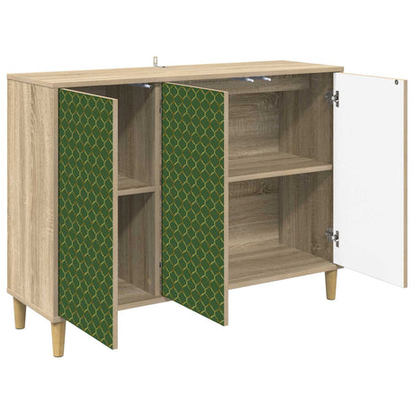 Wooden Storage Cabinet 102cm Wide With 3 Doors - Geleen