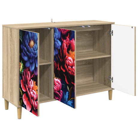 Wooden Storage Cabinet 102cm Wide With 3 Doors - Kiel