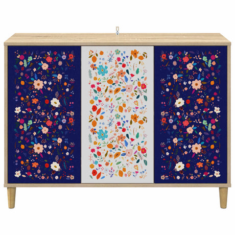 Wooden Storage Cabinet 102cm Wide With 3 Doors - Mainz