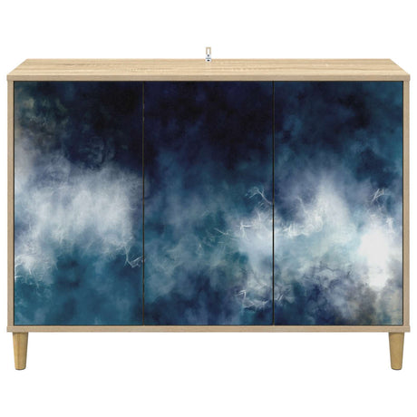 Wooden Storage Cabinet 102cm Wide With 3 Doors - Raalte
