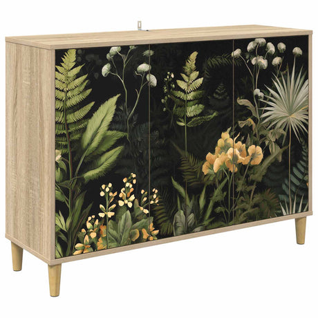 Wooden Storage Cabinet 102cm Wide With 3 Doors - Rhenen