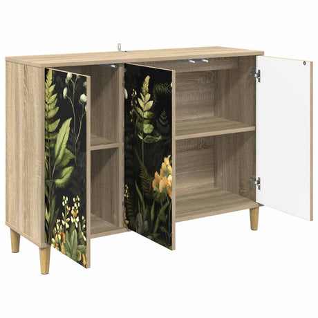 Wooden Storage Cabinet 102cm Wide With 3 Doors - Rhenen