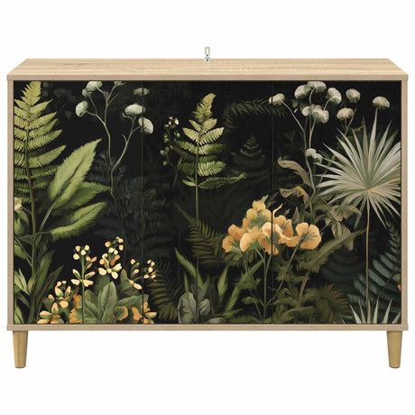 Wooden Storage Cabinet 102cm Wide With 3 Doors - Rhenen