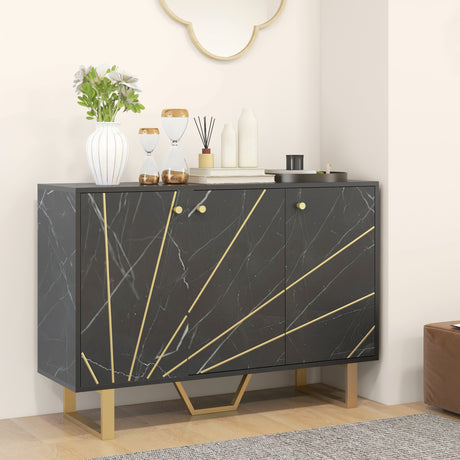 Wooden Storage Cabinet 107cm Wide With 3 Drawers - Velmora