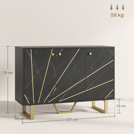 Wooden Storage Cabinet 107cm Wide With 3 Drawers - Velmora