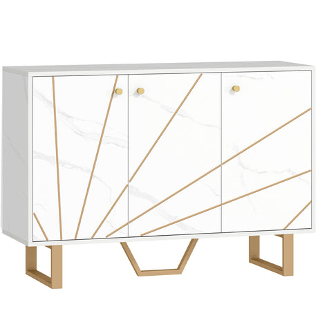 Wooden Storage Cabinet 107cm Wide With 3 Drawers - Velmora