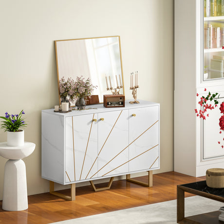 Wooden Storage Cabinet 107cm Wide With 3 Drawers - Velmora