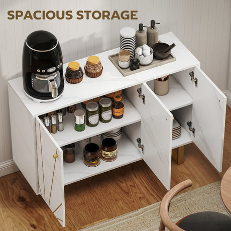 Wooden Storage Cabinet 107cm Wide With 3 Drawers - Velmora