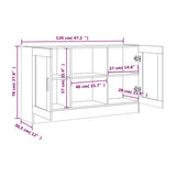 Wooden Storage Cabinet 120cm Wide With 2 Doors - Vantage Home