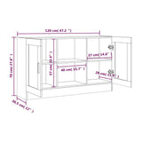 Wooden Storage Cabinet 120cm Wide With 2 Doors - Vantage Home
