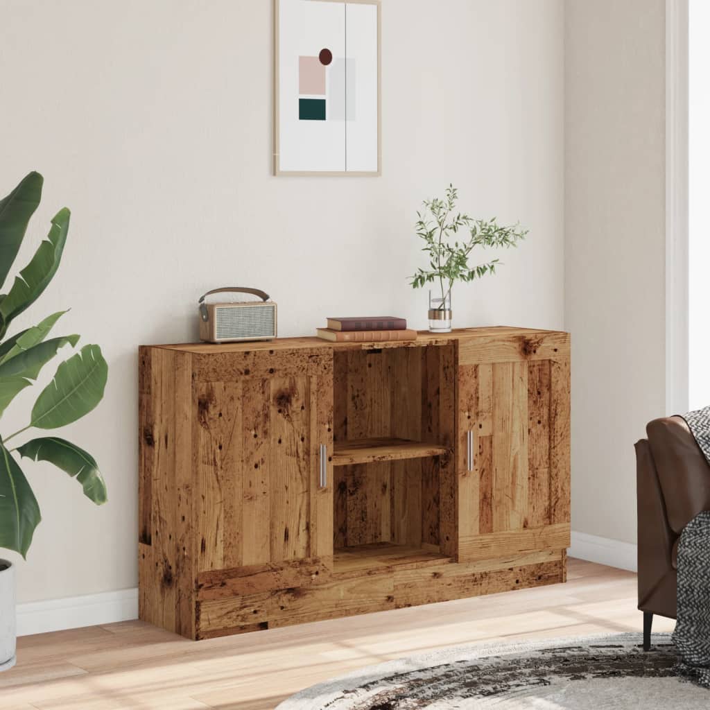 Wooden Storage Cabinet 120cm Wide With 2 Doors - Vantage Home
